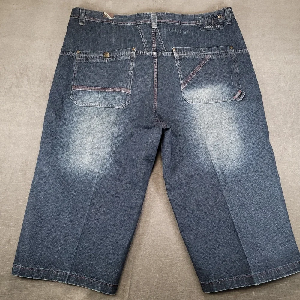 Infamous Raider Jean Co Mens Size‎ 46 Blue Denim Baggy Shorts Y2K Streetwear RJC